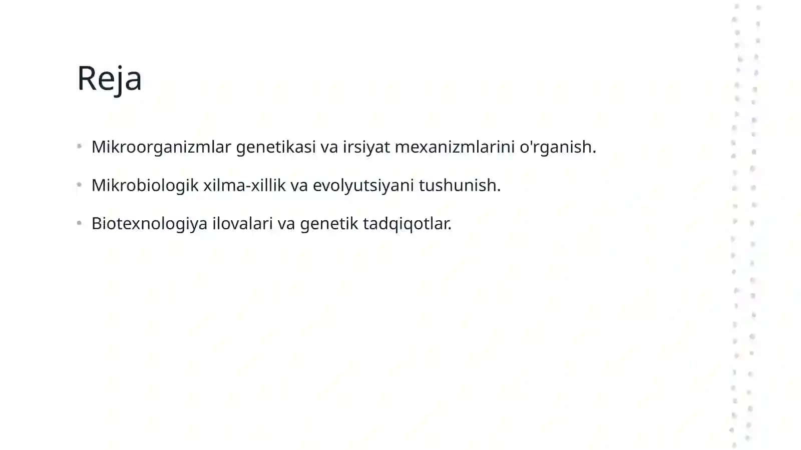 Mikroorganizmlar irsiyati. 2