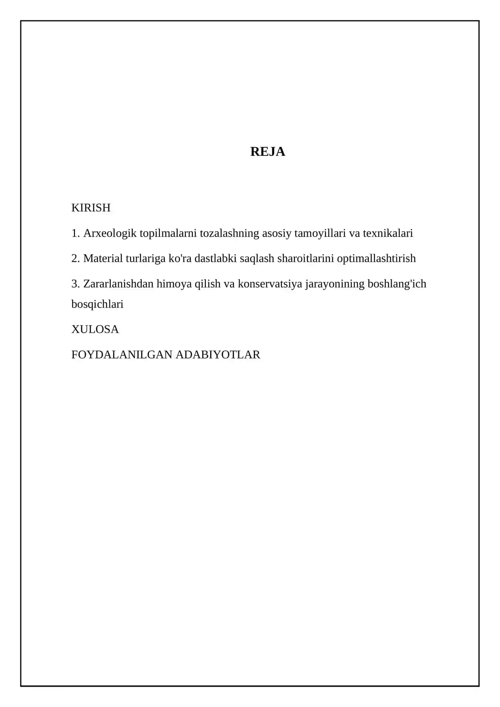 Arxeologik materiallarni dastlabki tozalash va saqlash usullari 2