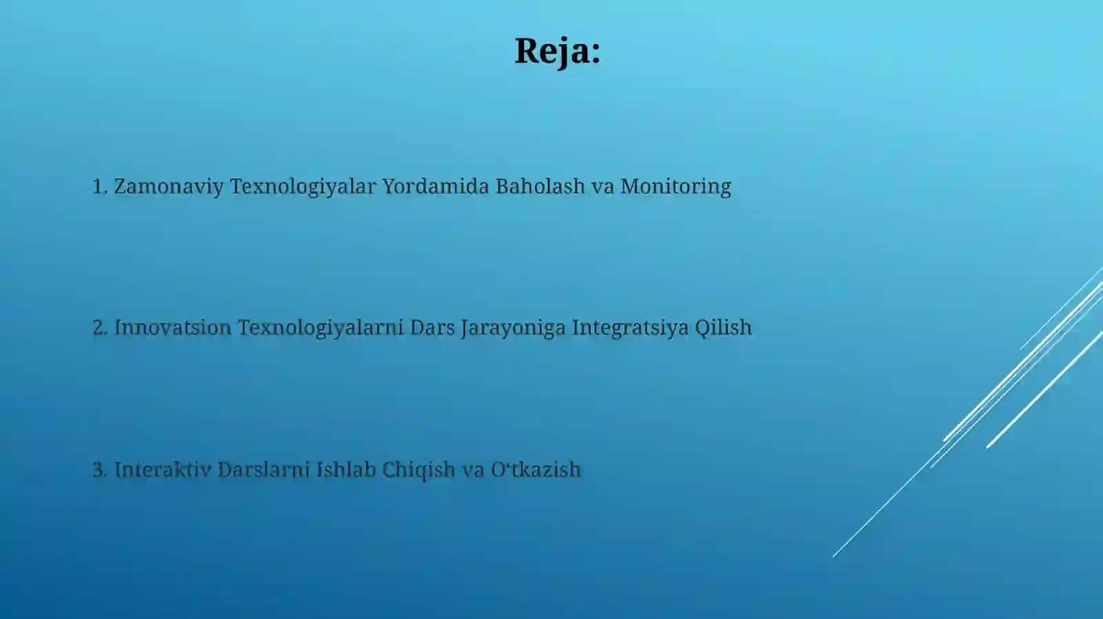 Innovatsion texnologiyalar asosida dars tashkil etish 2