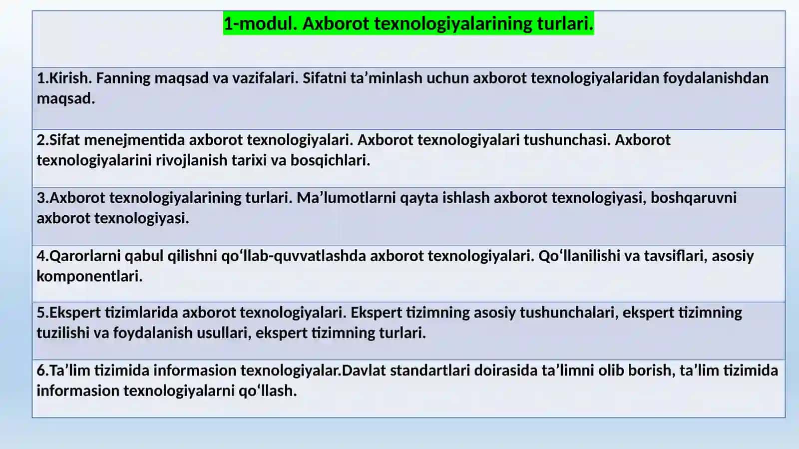 Menejment tizimlarida axborot texnologiyalari 2
