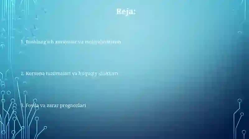 Tadbirkorlik va shaxsiy biznesni tashkil etish 2