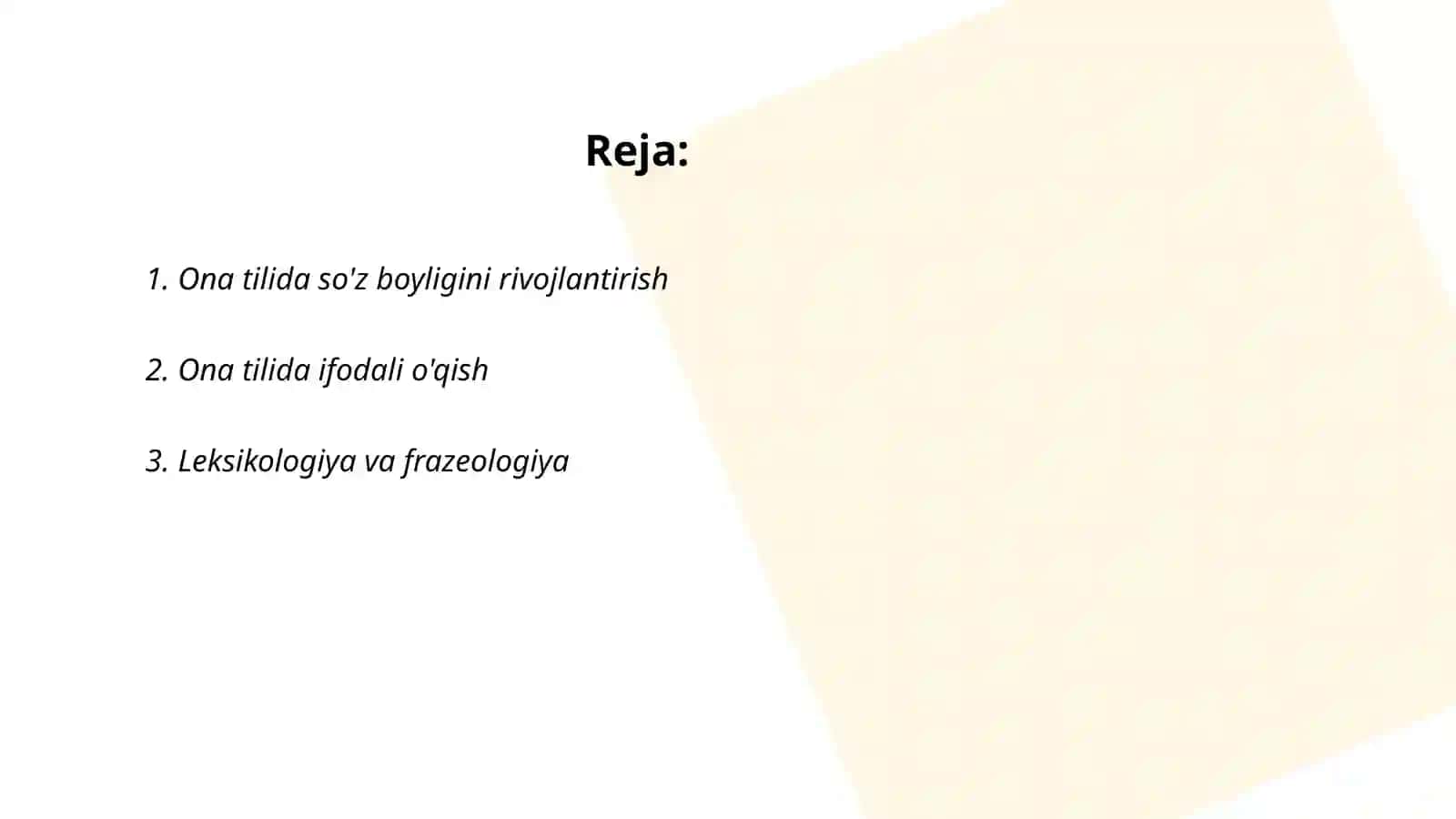 Ona tilidan sinfdan tashqari ishlar 2