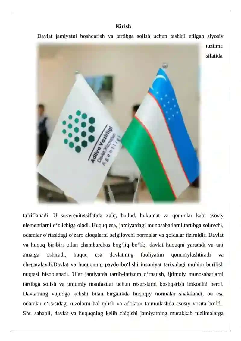 Davlat va huquqning vujudga kelishi to‘g‘risidagi nazariyalar 2