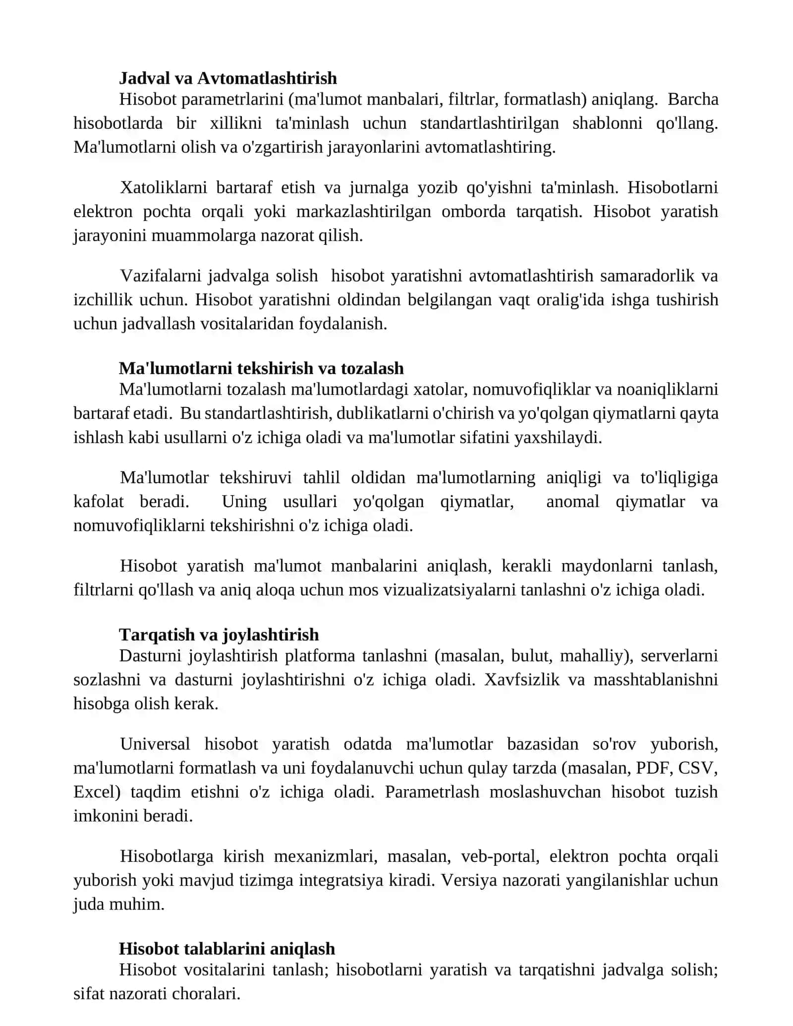 Universal hisobotlarni shakllantirish tartibi 2