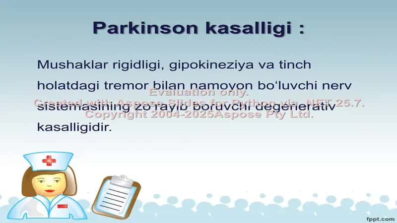 Parkinson kasalligini davolashda ishlatiladigan dori vositalari 2