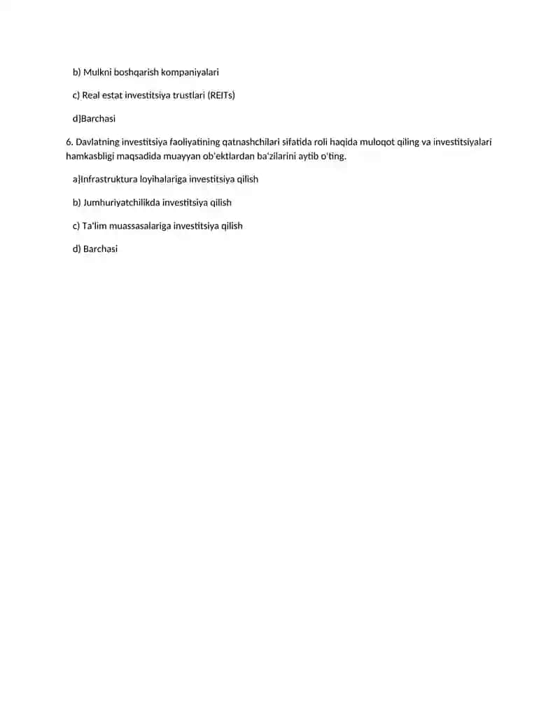 Investitsiya faoliyatining ishtirokchilari, ob’ekti va sub’ektlari 2