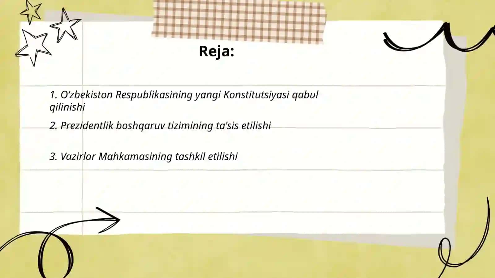Mustaqillik yillarida davlat boshqaruvi tizimida amalga oshirilgan islohotlar 2