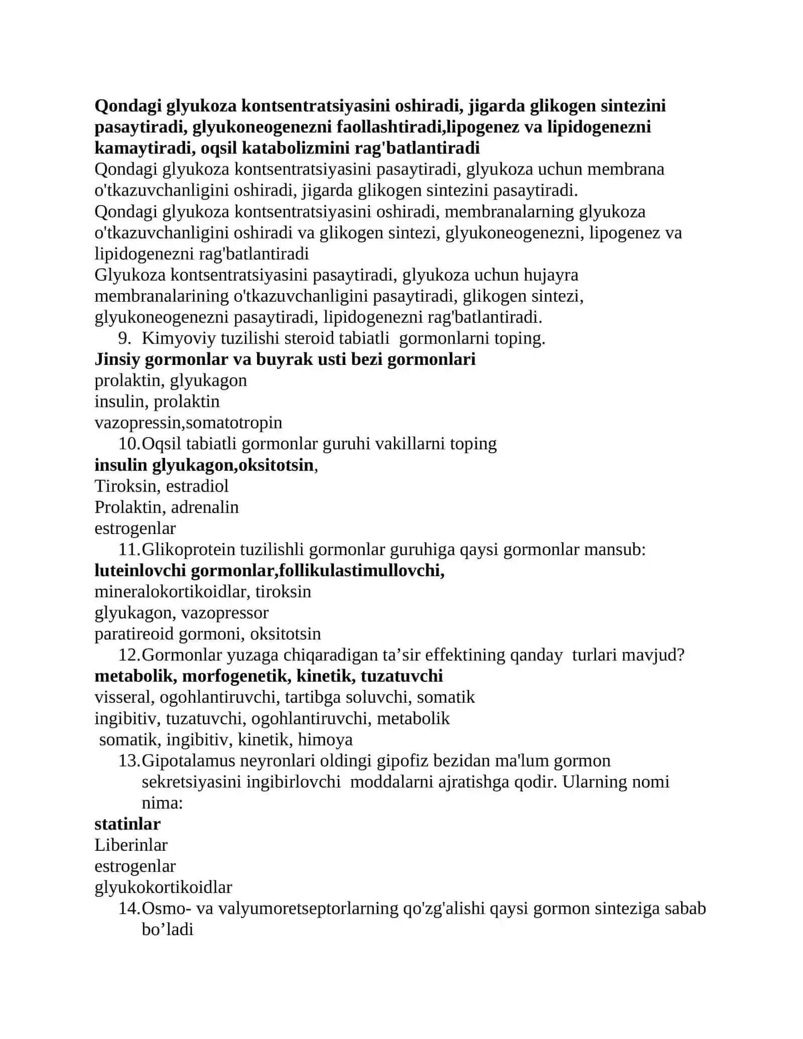 Osmo- va volyumoretseptorlarning qo'zg'alishi 2