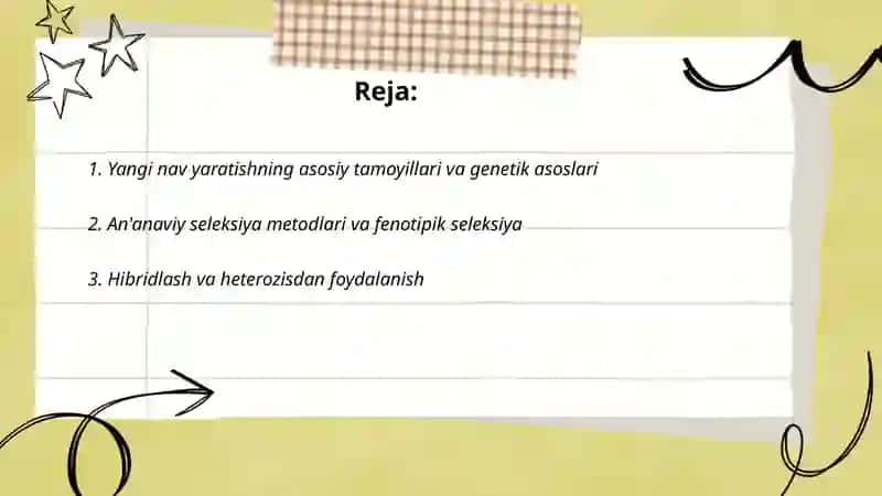 Yangi navlarni yaratish genetika va seleksiya usullaridan foydalanish 2