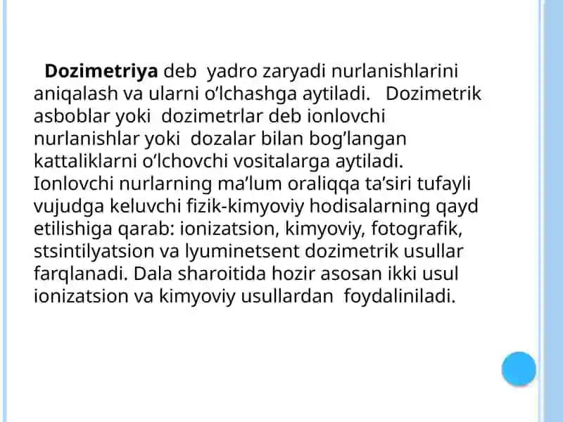 Sanitar dozimetrik nazorat 2