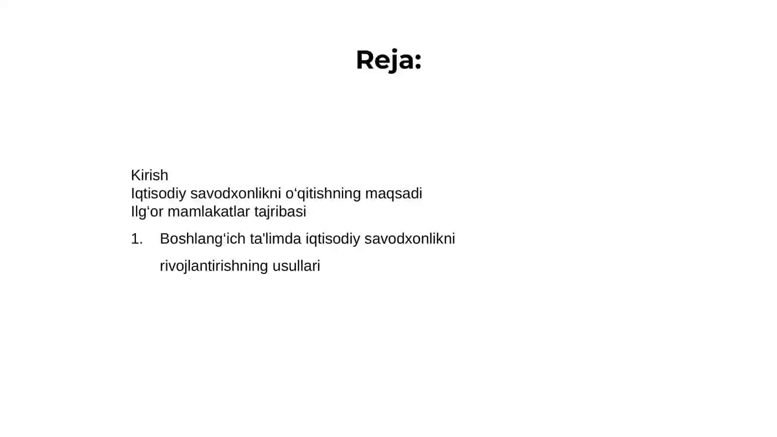 Iqtisodiy savodxonlikni rivojlantirish 2