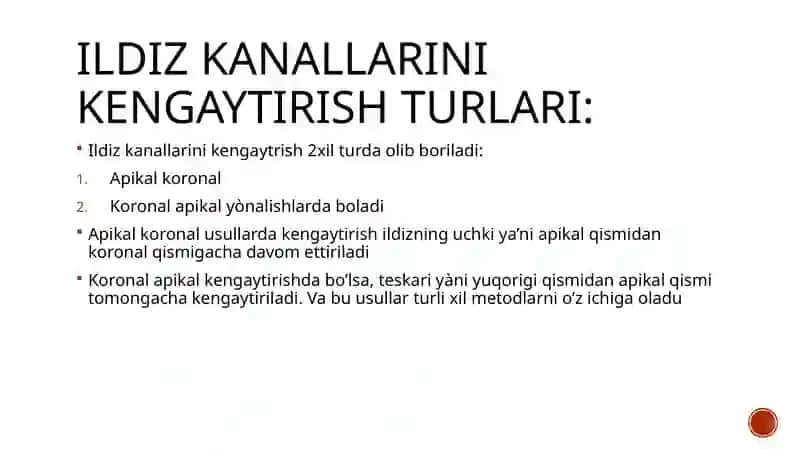 Ildiz kanallarini kengaytirish usullari 2