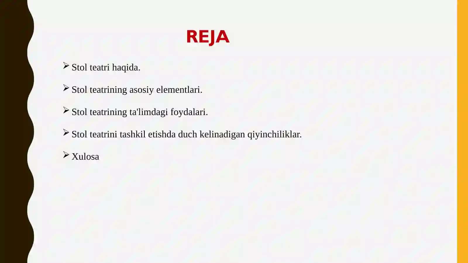 Maktabgacha ta'lim tashkilotida stol teatrni tashkil qilish 2