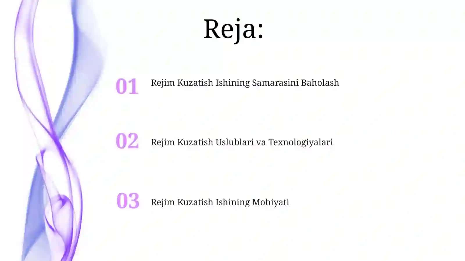 Rejim kuzatuv ishlari 2