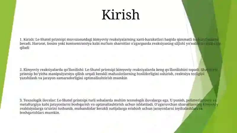 Le-Shatel Retsipi Va Uning Texnologik Jarayonlarda Qo'Llanilishi 2
