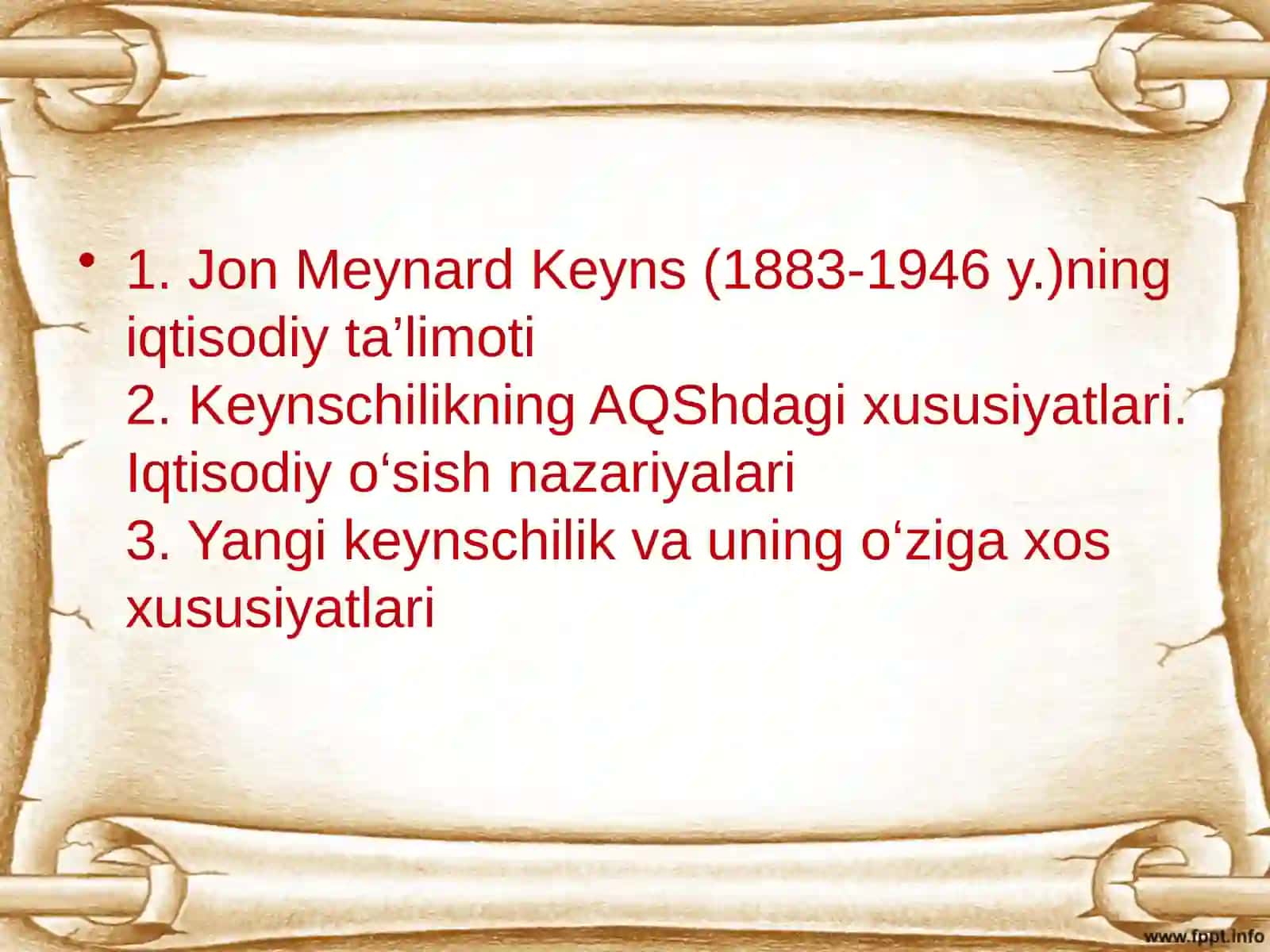 Jon Meynard Keyns (1883-1946 y.)ning iqtisodiy ta’limoti 2