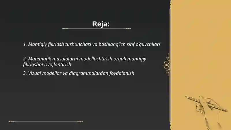 Mantiqiy fikrlashni modellashtirish 2