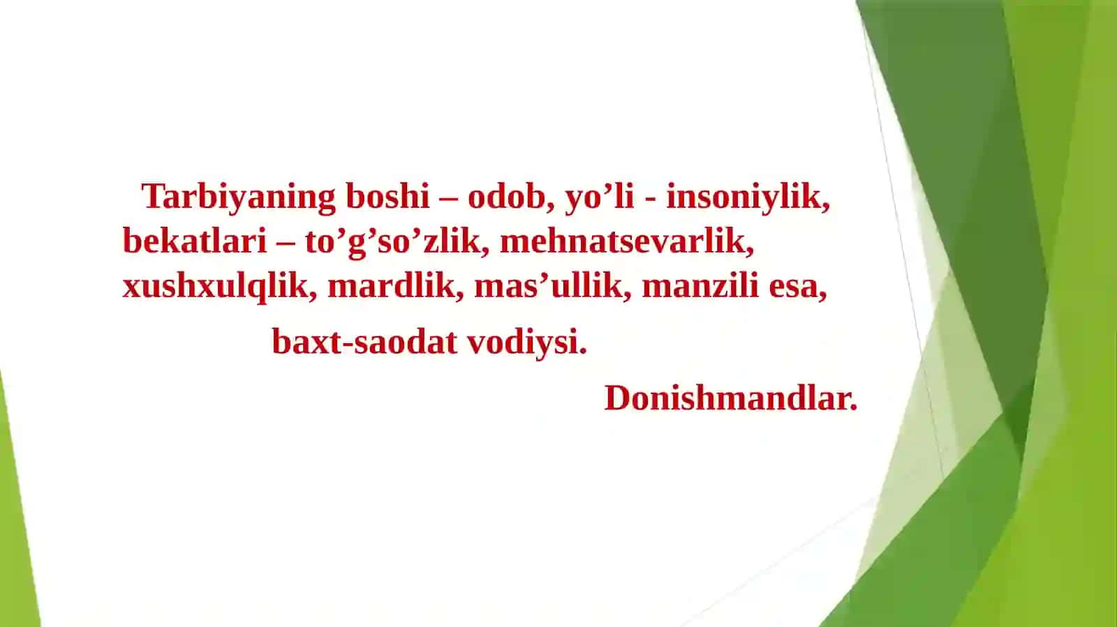 Umumta’lim maktablarida tarbiya fanini o‘qitish metodikasi 2
