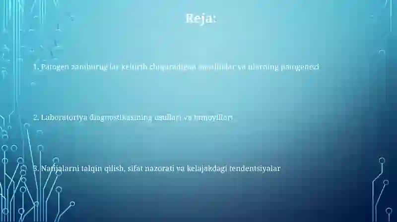 Patogen zanburugʻlar chaqiruvchi kasalliklar va ularni laboratoriya diagnostikasi 2