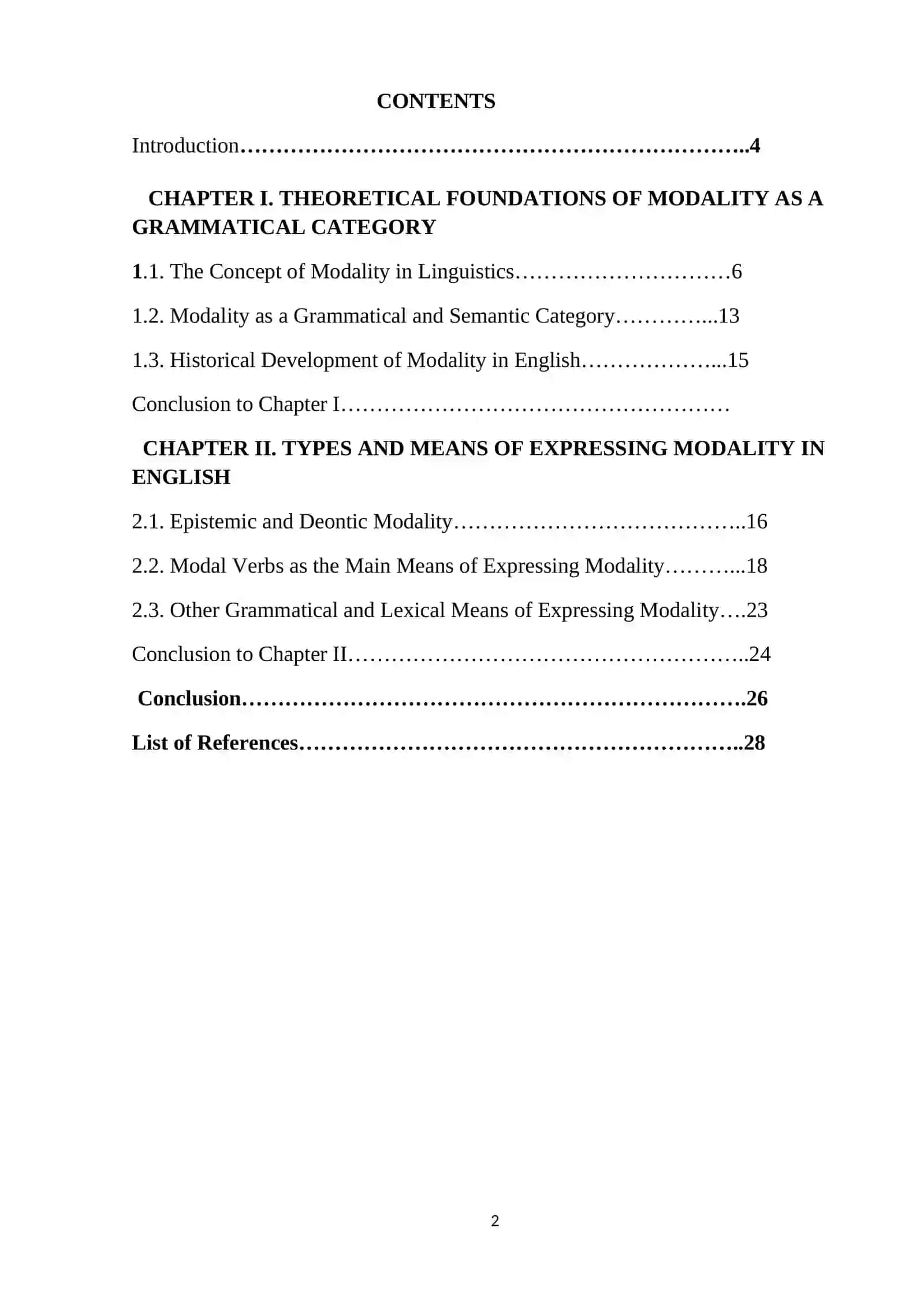 Modality as a grammar category in English 2
