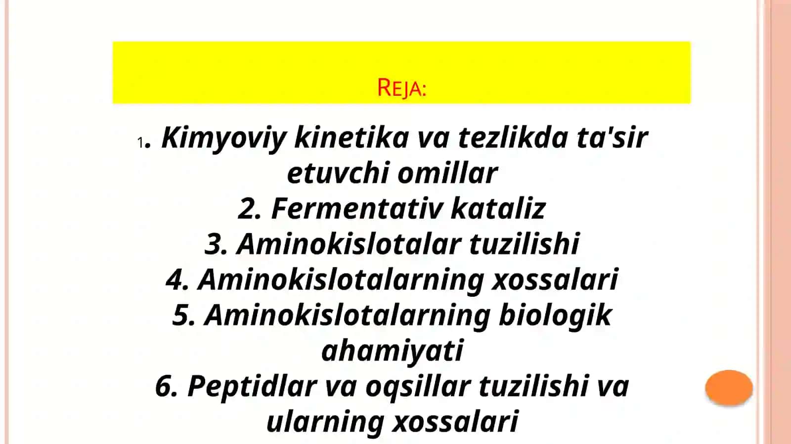 Kimyoviy kinetika va fermentativ kataliz 2