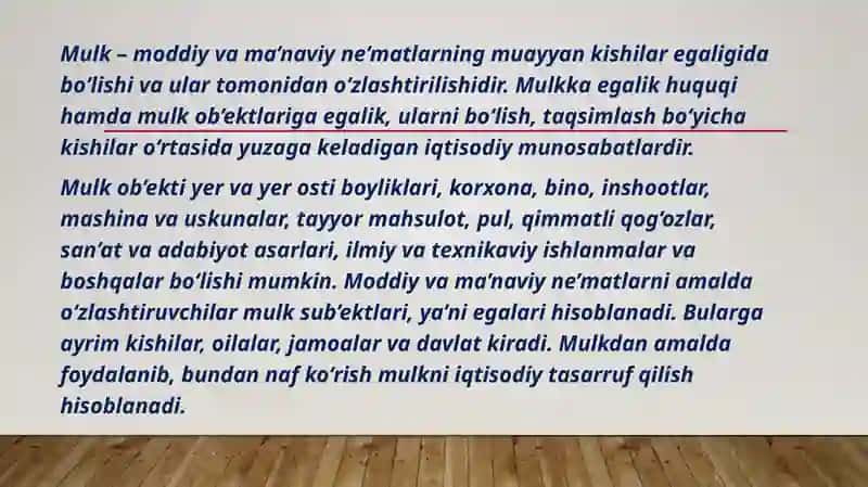 Mulkchilik munosabatlari 2