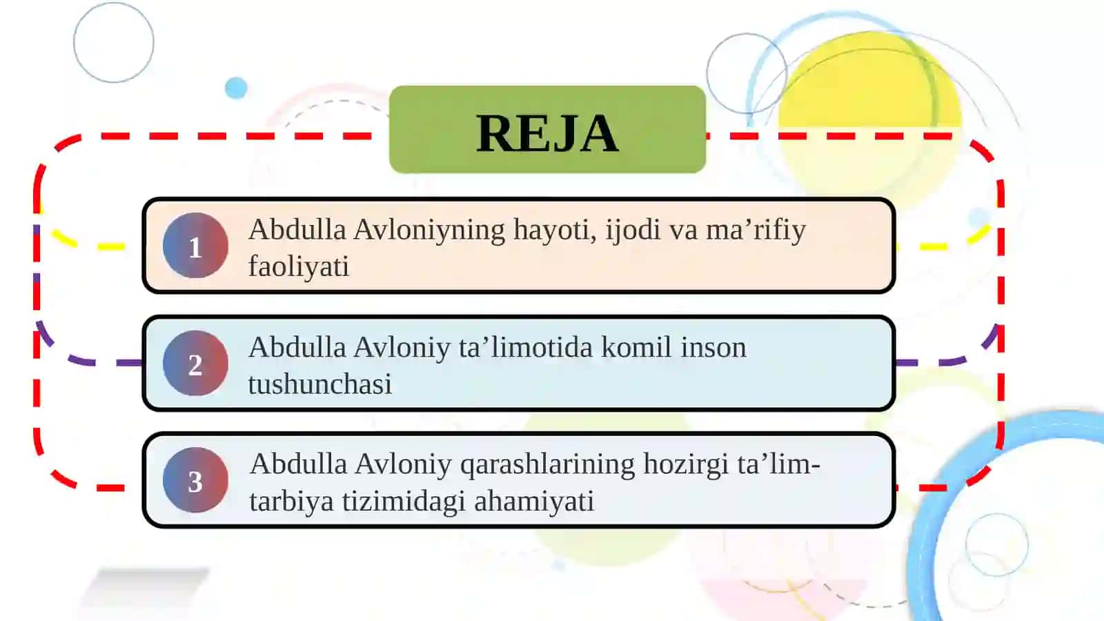 Abdulla Avloniyning komil inson haqidagi qarashlari  slayd 2