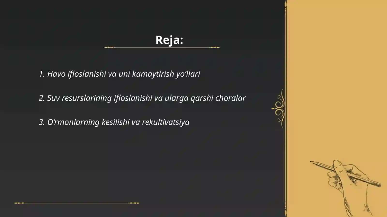 Ekologik muammolar va ularning oldini olish yo'llari 2
