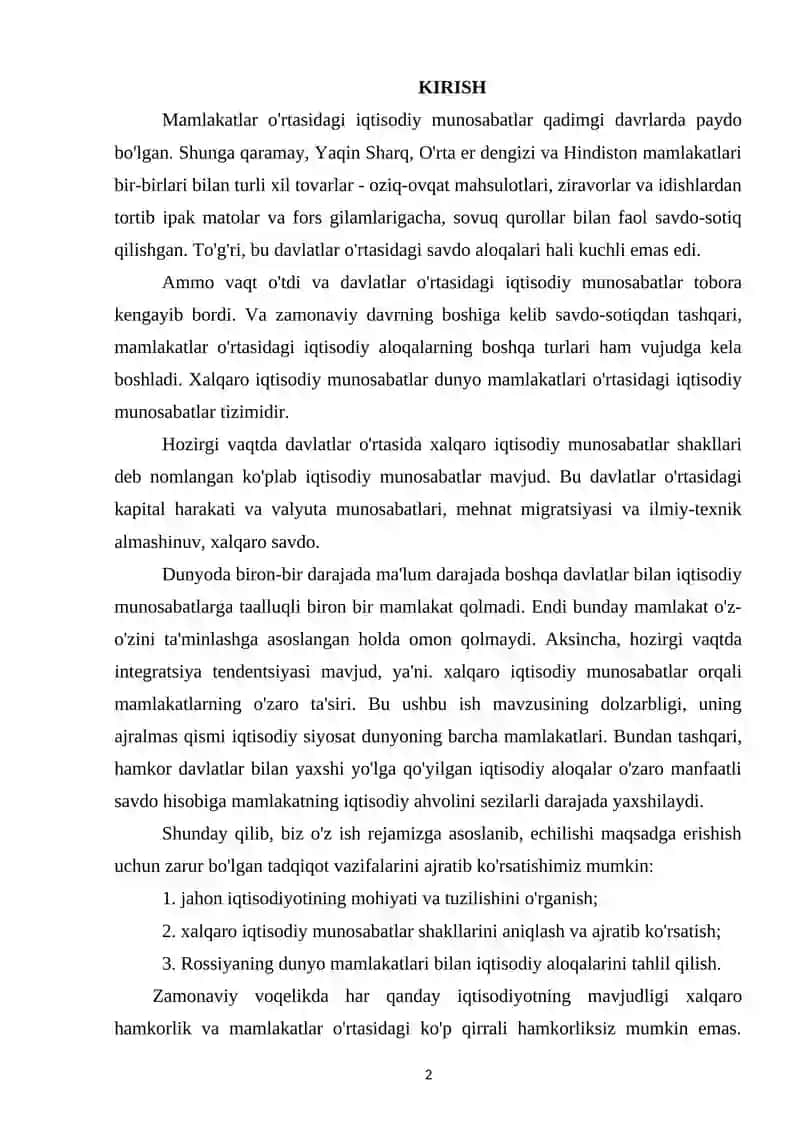 XALQARO IQTISODIY MUNOSABATLARNING ASOSIY SHAKLLARI 2