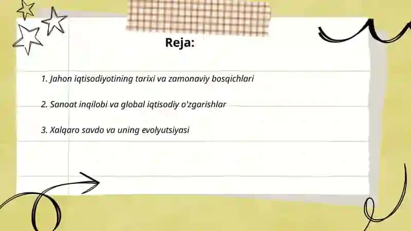 Jahon xo'jaligi va uning evolyutsiyasi 2