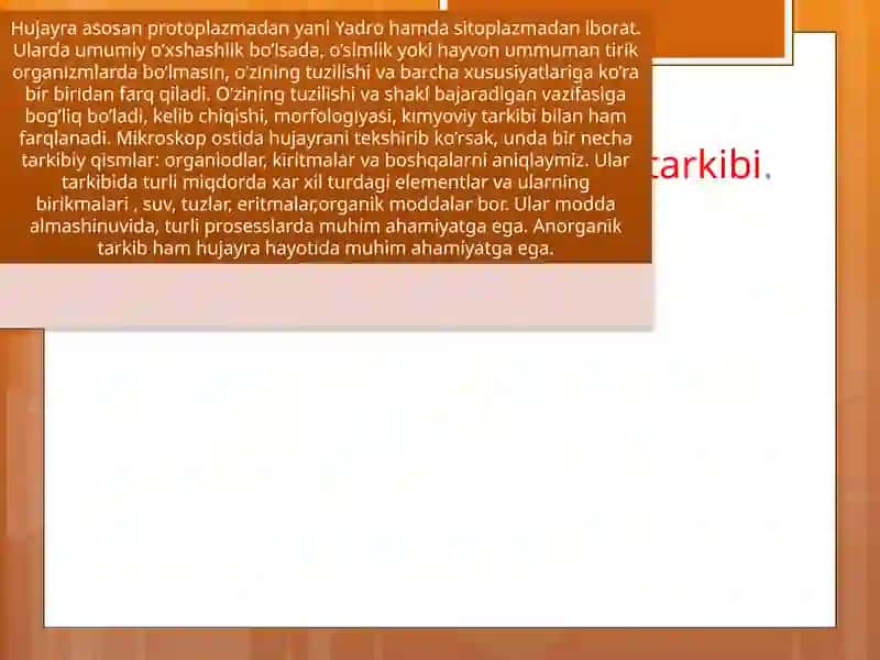 hujayraning kimyoviy tarkibi 2