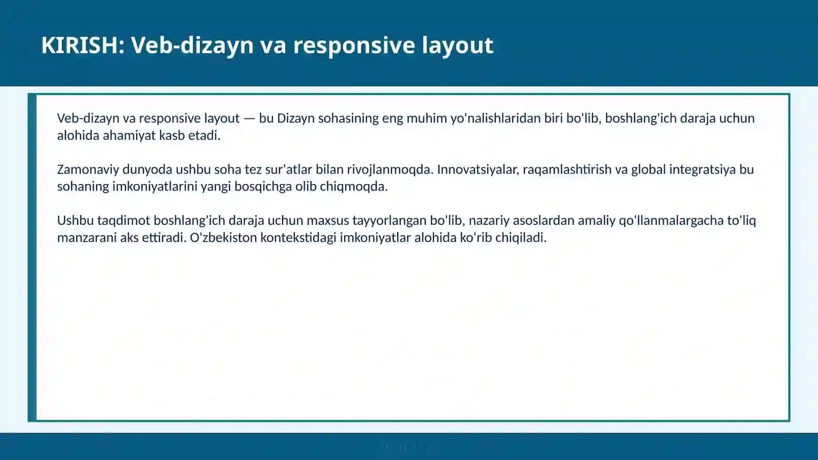 VEB-DIZAYN VA RESPONSIVE LAYOUT 2