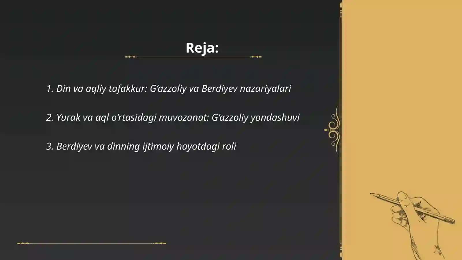 Din va hurfikrlilik (Berdiyev va G‘azzoliy g‘oyalari) 2
