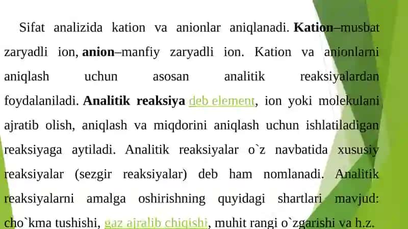 Al3+ Kationining analitik kimyosi 2