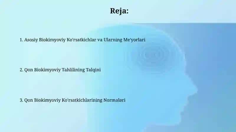 Qon bioximiyasi koʻrsatkichlari meʼyorlari 2