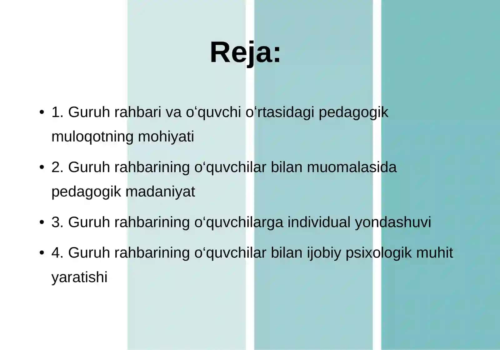 Guruh rahbarining oʻquvchilar bilan muomalasining o‘ziga xos xususiyatlari 2