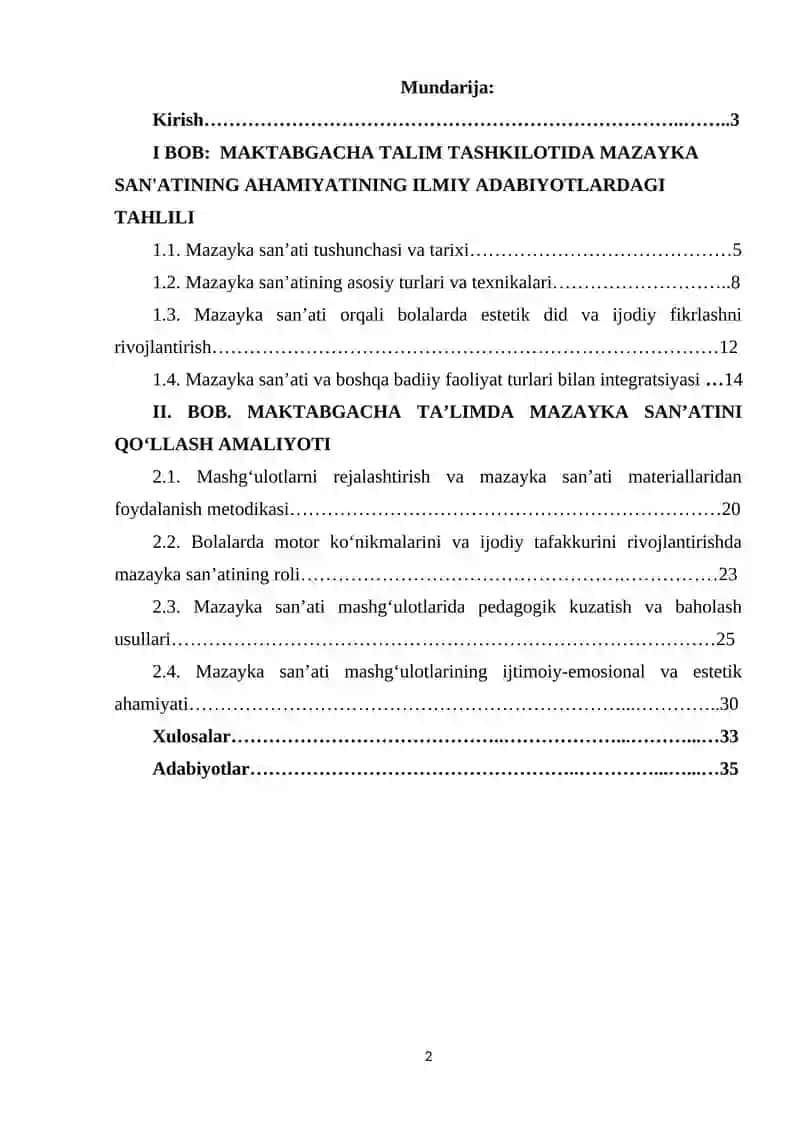 Maktabgacha talim tashkilotida mazayka san'atining ahamiyati 2