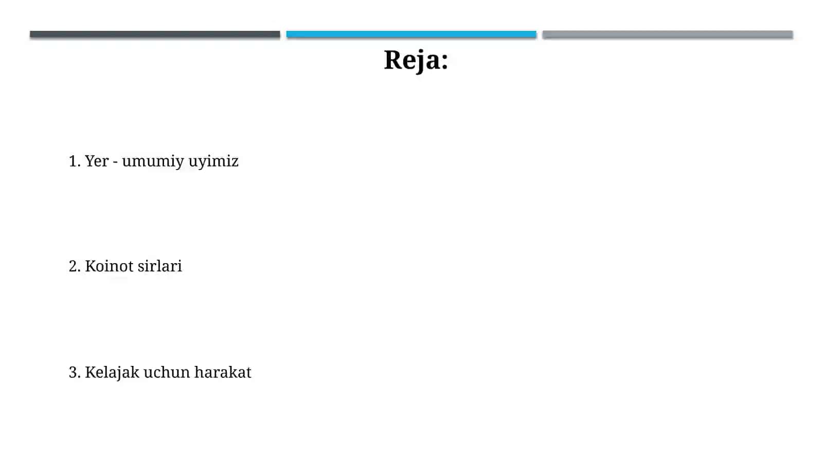 Yer sayyorasi umumiy oʻyimiz. Koinot sirlari 2
