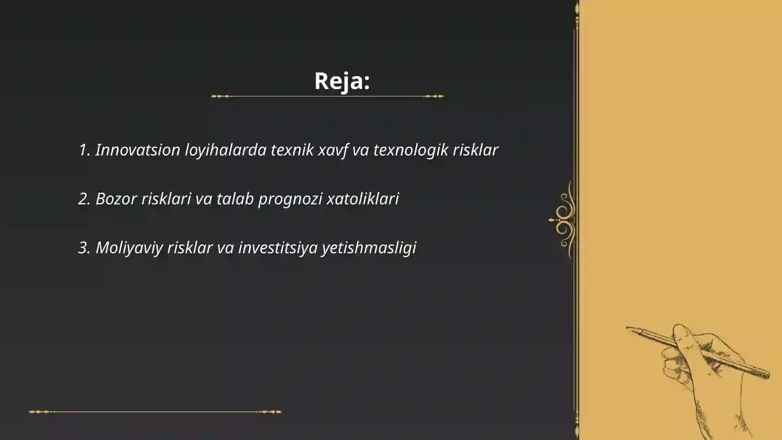 Innovatsion faoliyatda risklar 2