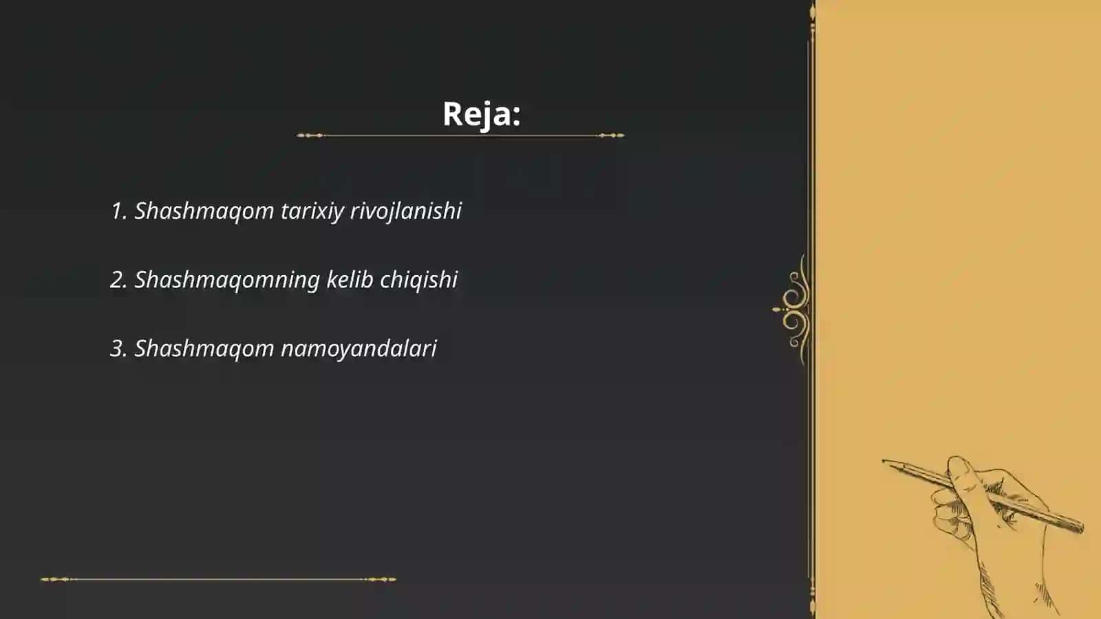 Shashmaqom va uning cholgʻu va ashula boʻlimi 2