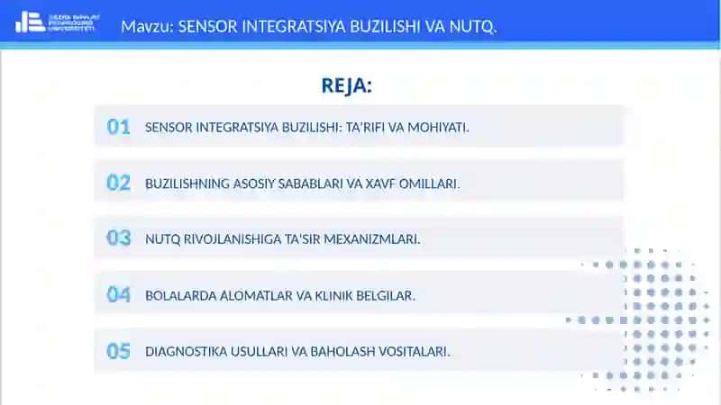 SENSOR INTEGRATSIYA BUZILISHI VA NUTQ 2