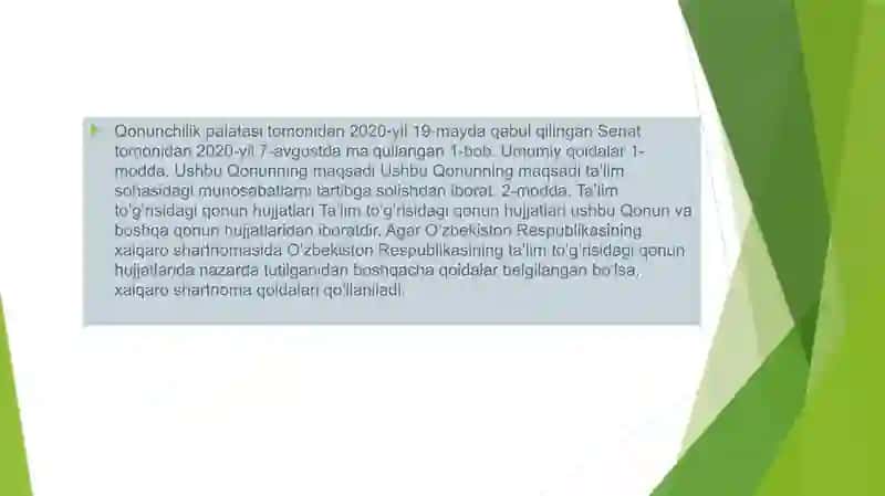 O‘zbekistondagi Mustaqillik Yillari Data’lim Innovatsiyalari 2