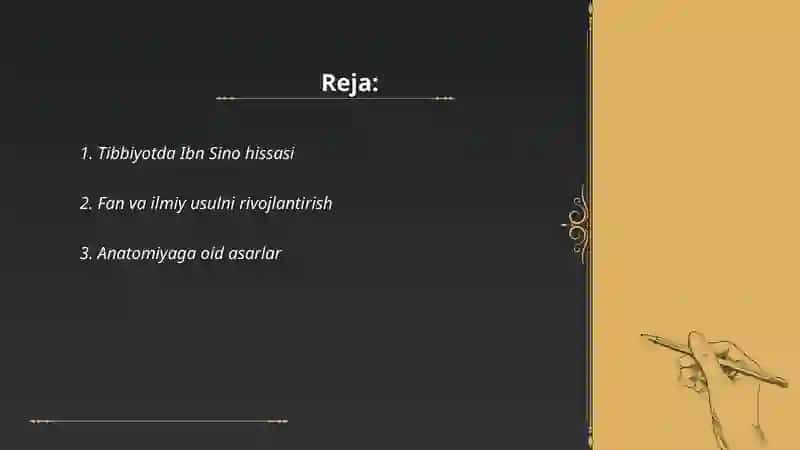 Tibbiyotda Ibn Sino hissasi 2