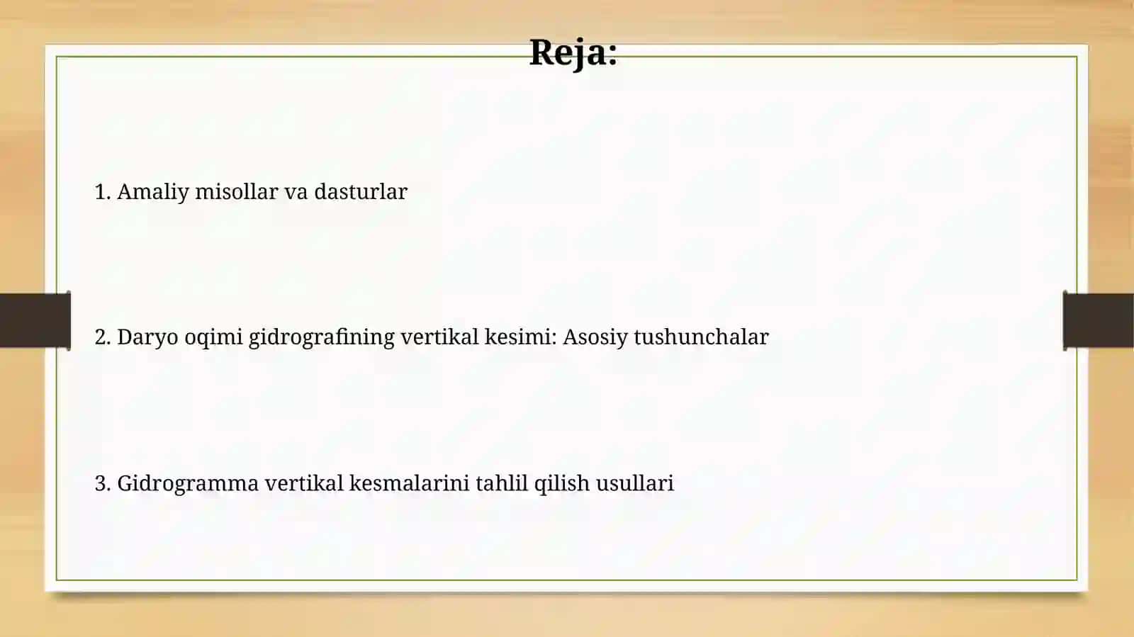 Daryo oqimi gidrorafini vertikalboʻlaklargaajratish 2