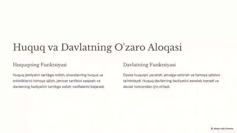 Davlat Huquq Nazariyasi: Asosiy Tushunchalar 2