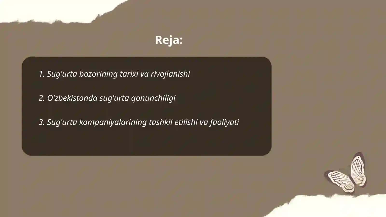 Sug'urta bozorining tarixi va rivojlanishi 2