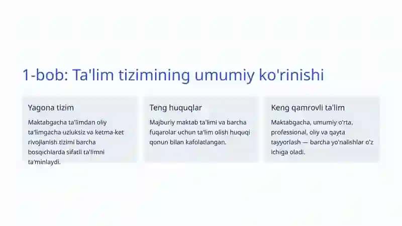 Ta'lim Sohasidagi Islohotlar: Kelajakni Qurish 2