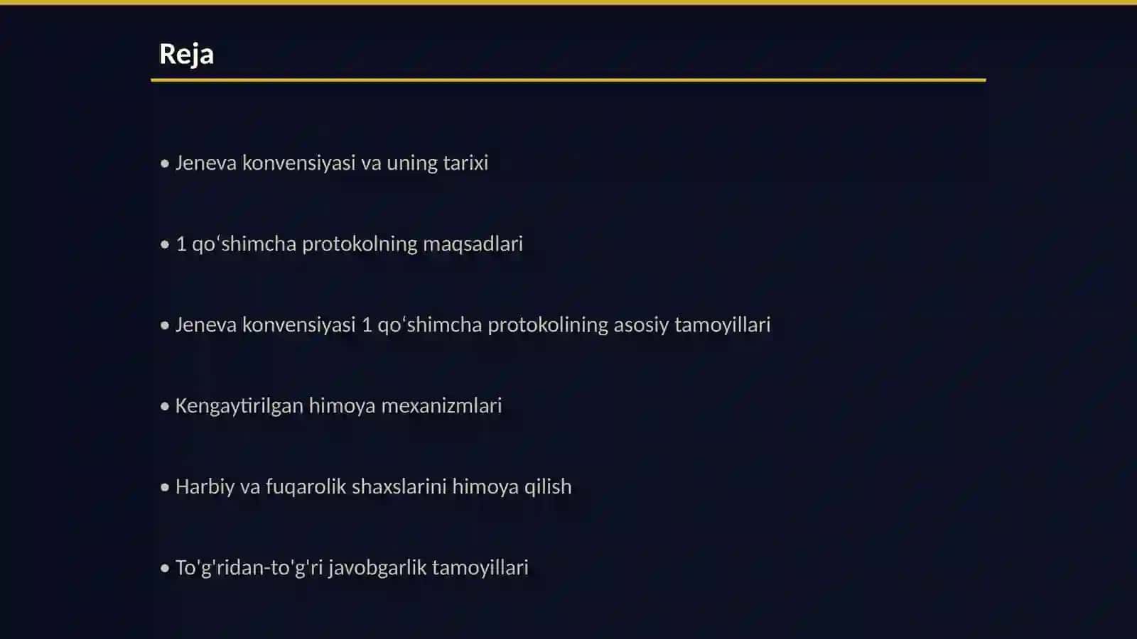 Jeneva konvensiyasi 1 qoʻshimcha protokolni umumiy qoidalari 2