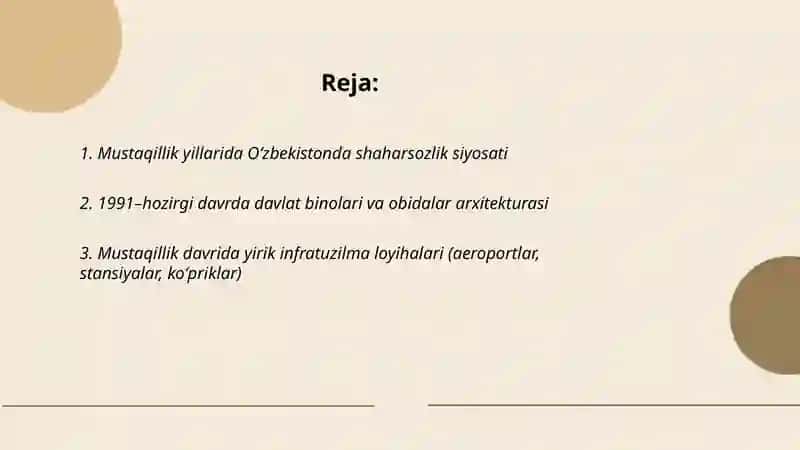 Mustaqillik yillarida Oʻzbekistonda shaharsozlik siyosati 2