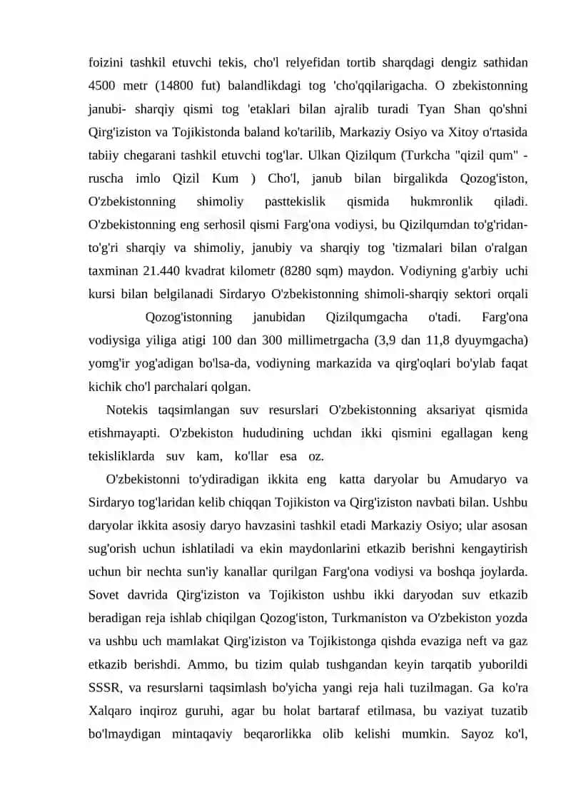 O‘zbekiston Respublikasi tarixiy geografiyasi (1991-2020-yillar) 2
